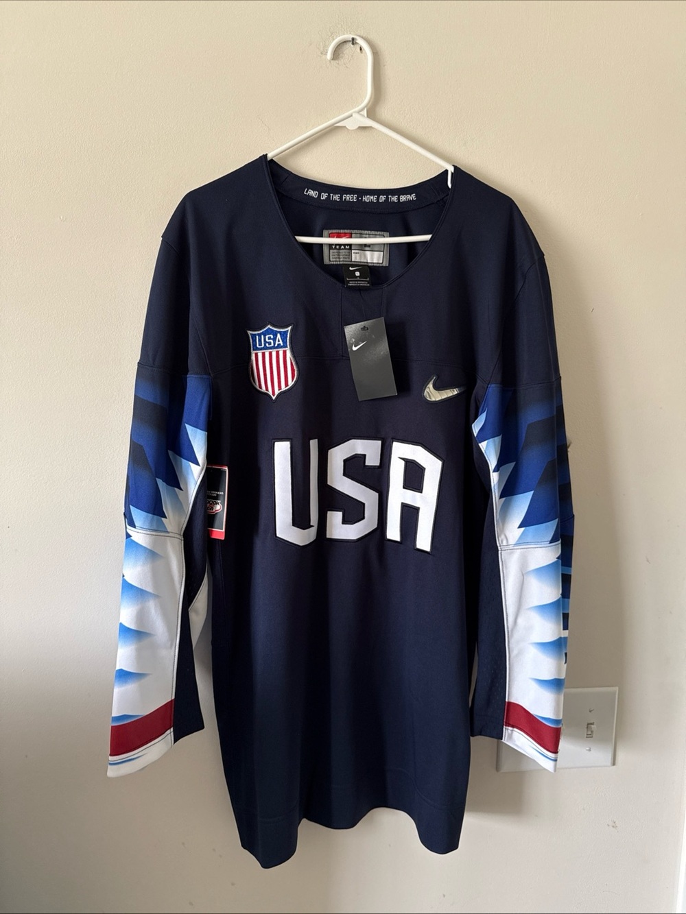Men’s Nike Team USA 2018 Olympic National IIHF Authentic Jersey Sz L - NWT RARE